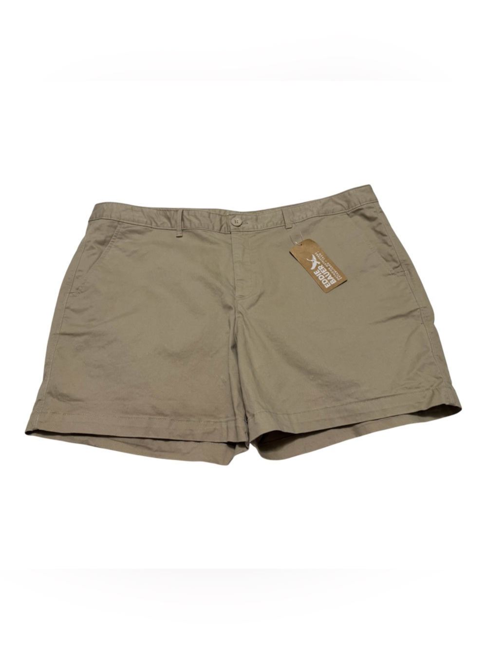 NWT Eddie Bauer WR Stretch Legend Wash Willit Shorts Size 16 Cloud Tan Khaki